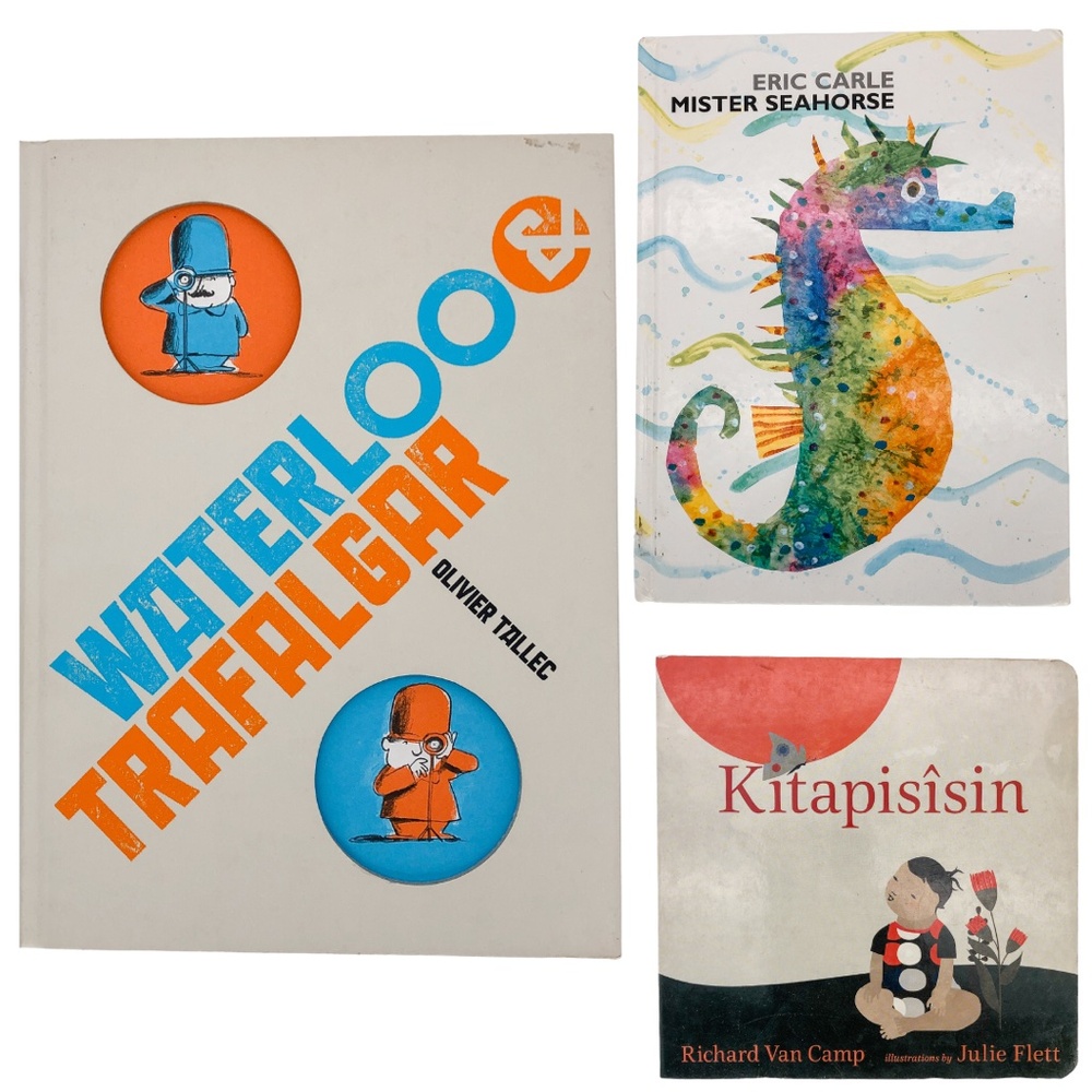 Preschool Children's Picture Book Bundle (3) Eric Carle Olivier Tallec Bilingual